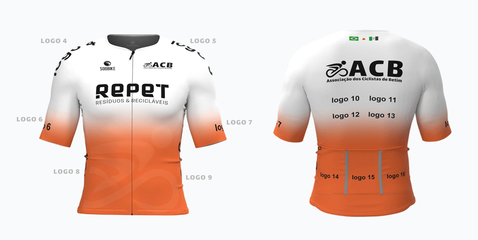 Camisa de Ciclismo Profissional - Visual de referência